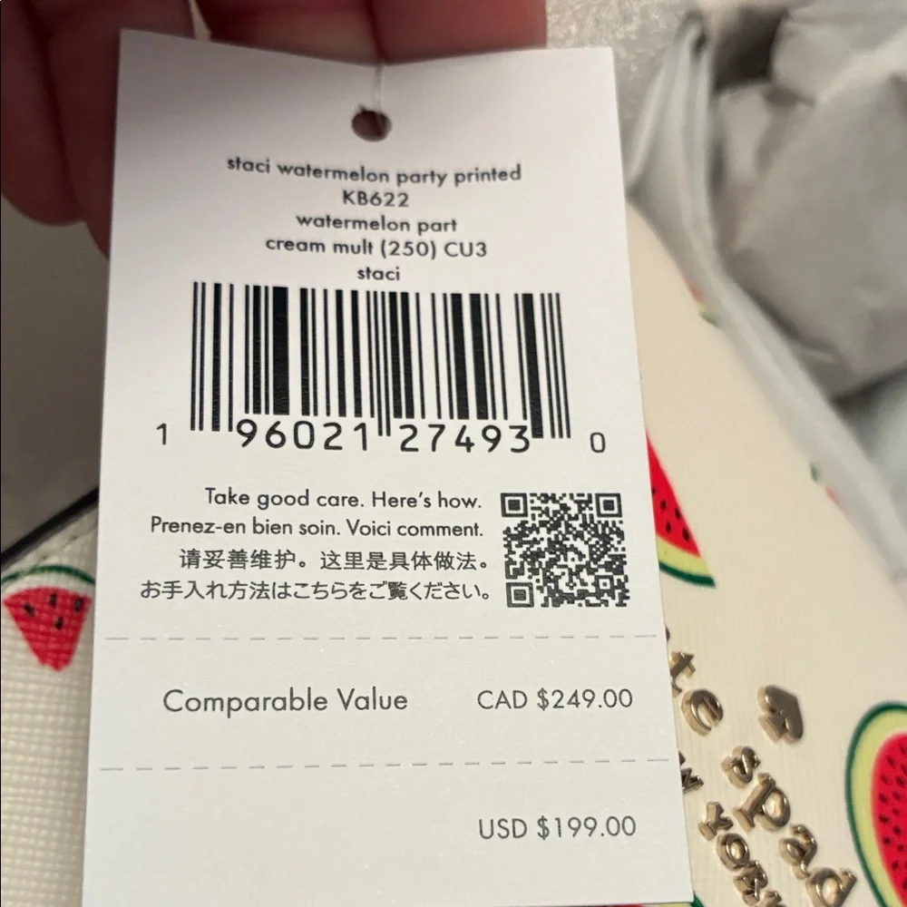 kate spade White Watermelon Print Crossbody Phone Bag